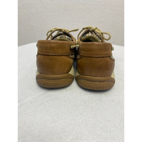 Sperry Top Sider Angelfish Leopard Print Sequin Boat Shoes Women's Size 7.5 - Picture 8 of 10